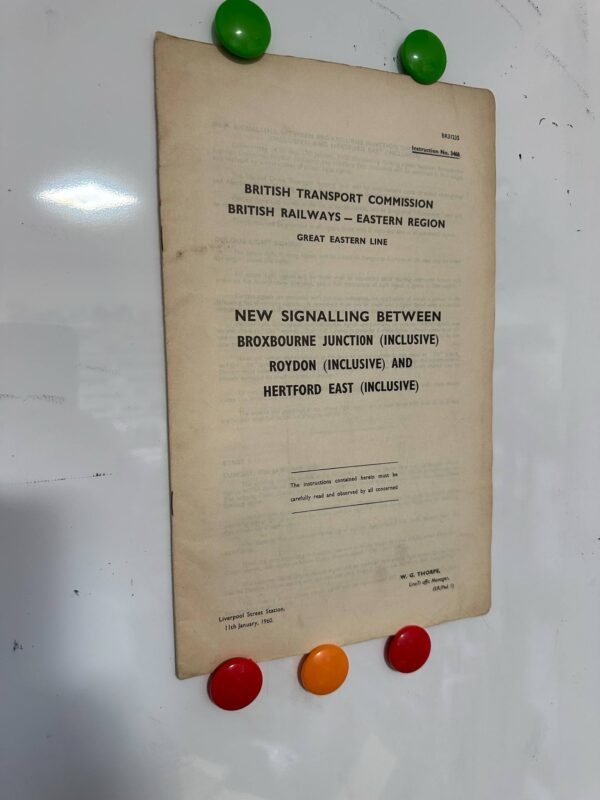Original 'New Signalling' Track Diagrams between Broxbourne, Roydon & Hertford East