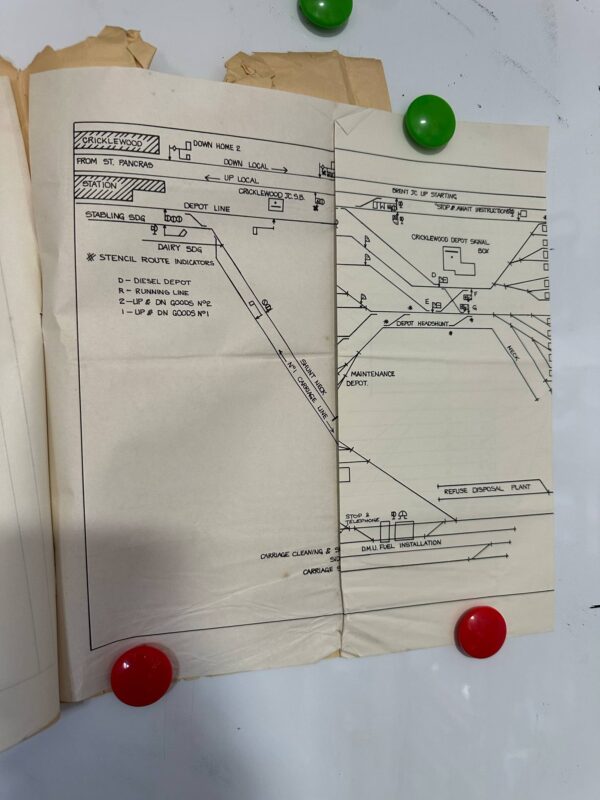 Original British Railways Cricklewood Maintenance Depot Diagrams -1980 (Track diagrams!) - Image 3