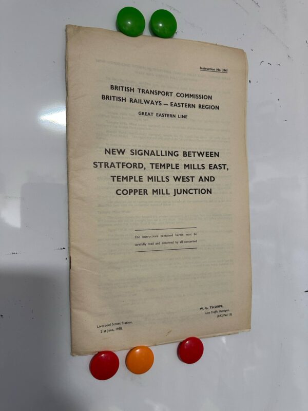 Original 'New Signalling' Track Diagrams between Temple Mills East & more - 1958